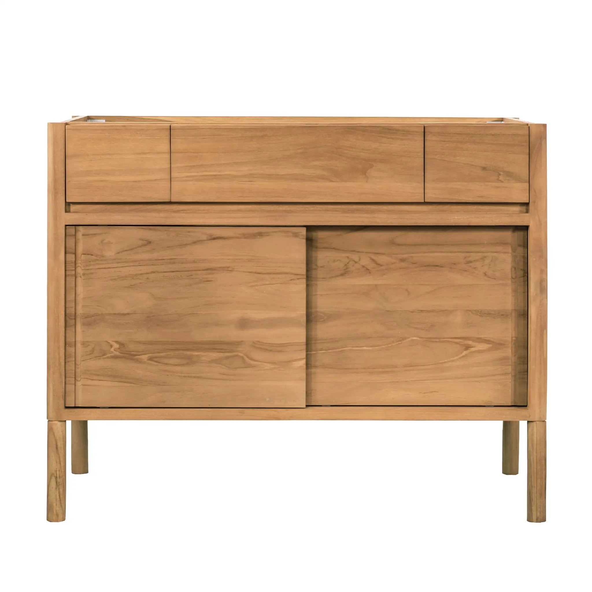 natural teak vanity base
