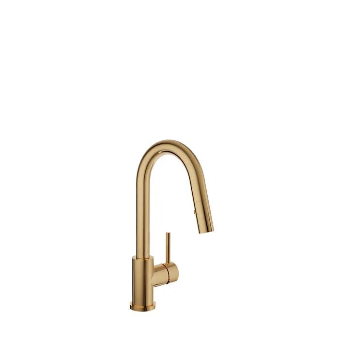 Baril Unick Single Hole Bar/Prep Kitchen Faucet with 2-Function Pull-Down Spray by Baril
