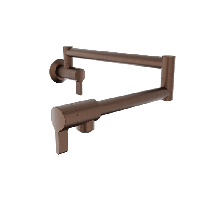 Baril Arte Single Hole Wall Mounted Pot Filler with Two Handles