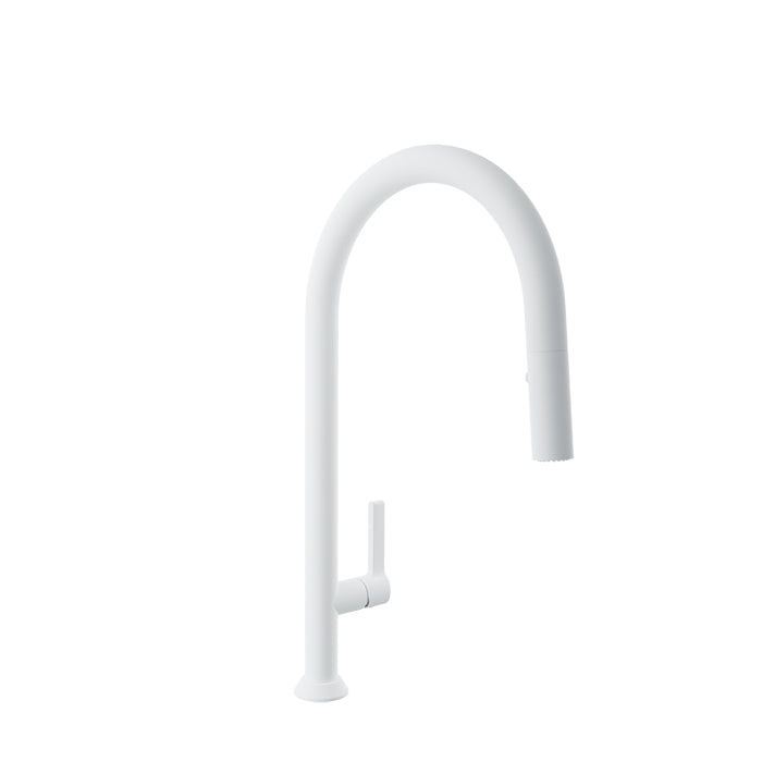 Baril Arte High Single Hole Kitchen Faucet with 2-Function Pull-Down Spray