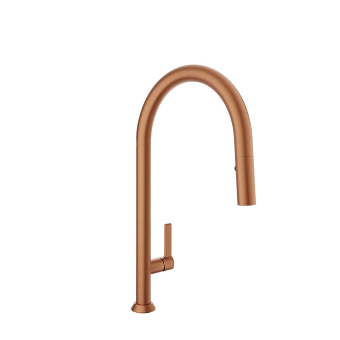 Baril Arte High Single Hole Kitchen Faucet with 2-Function Pull-Down Spray