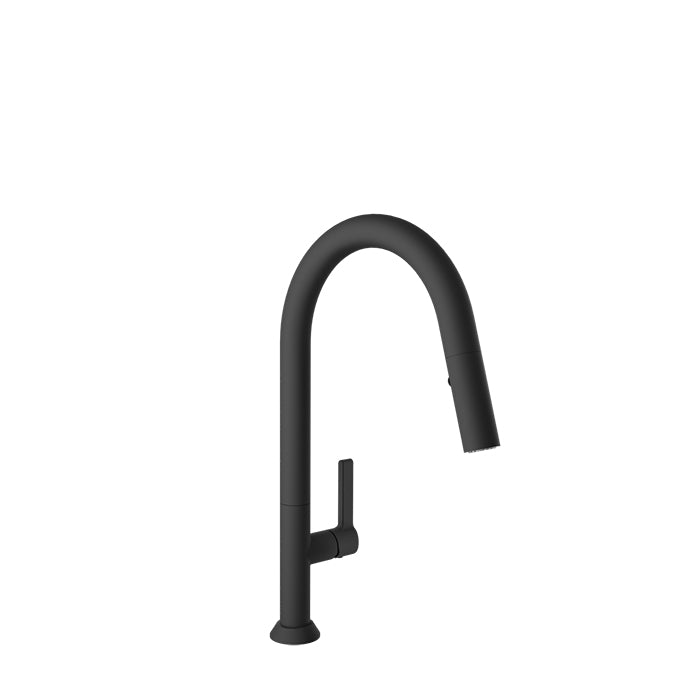 Baril Arte High Single Hole Kitchen Faucet with 2-Function Pull-Down Spray