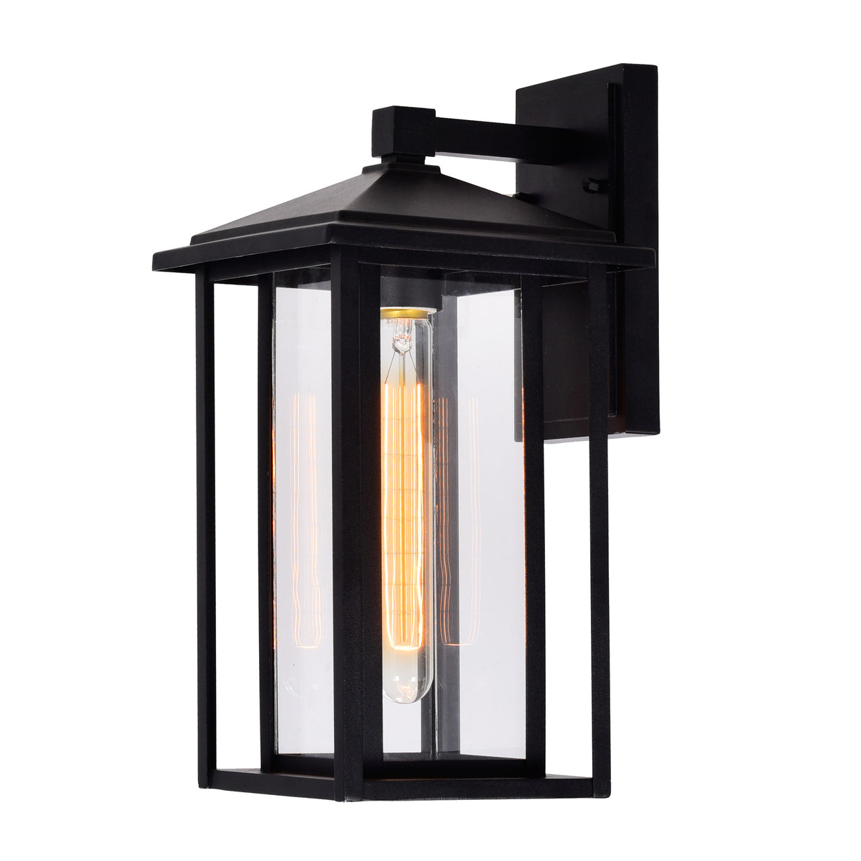 black outdoor light