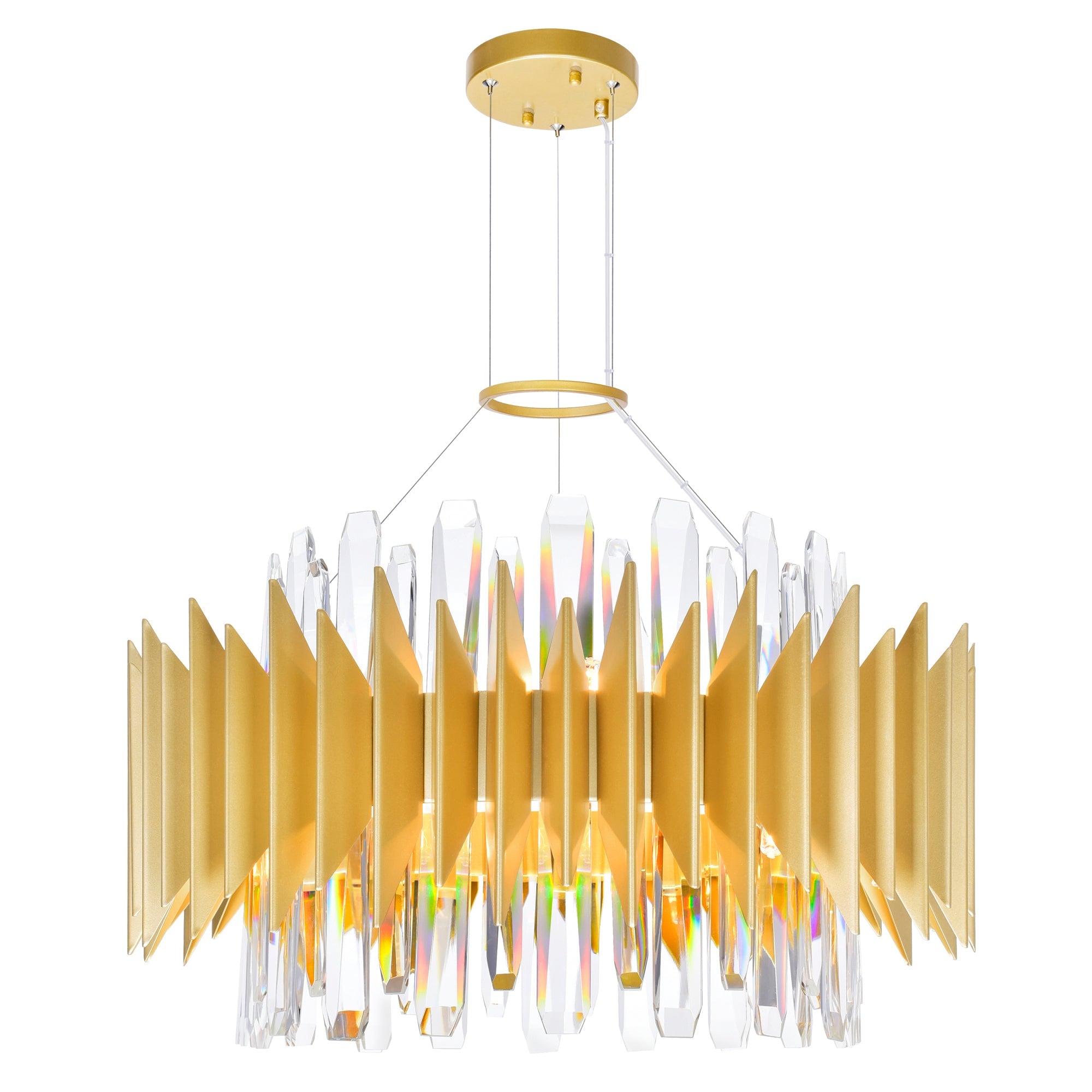 satin gold chandelier