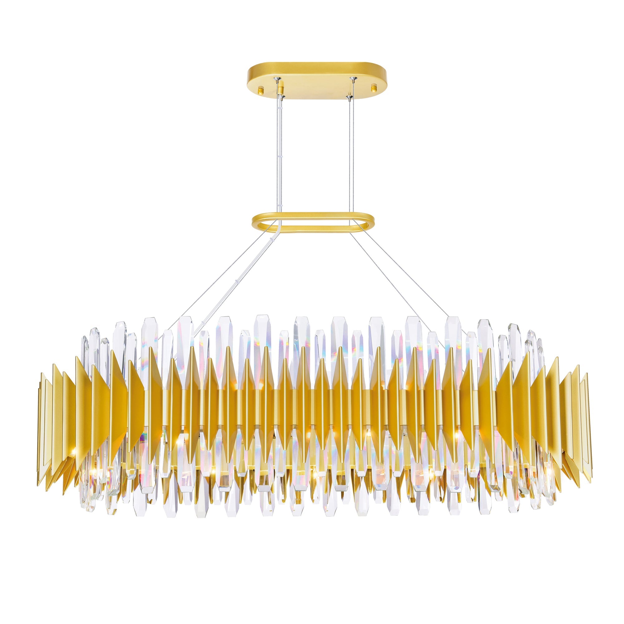 satin gold chandelier