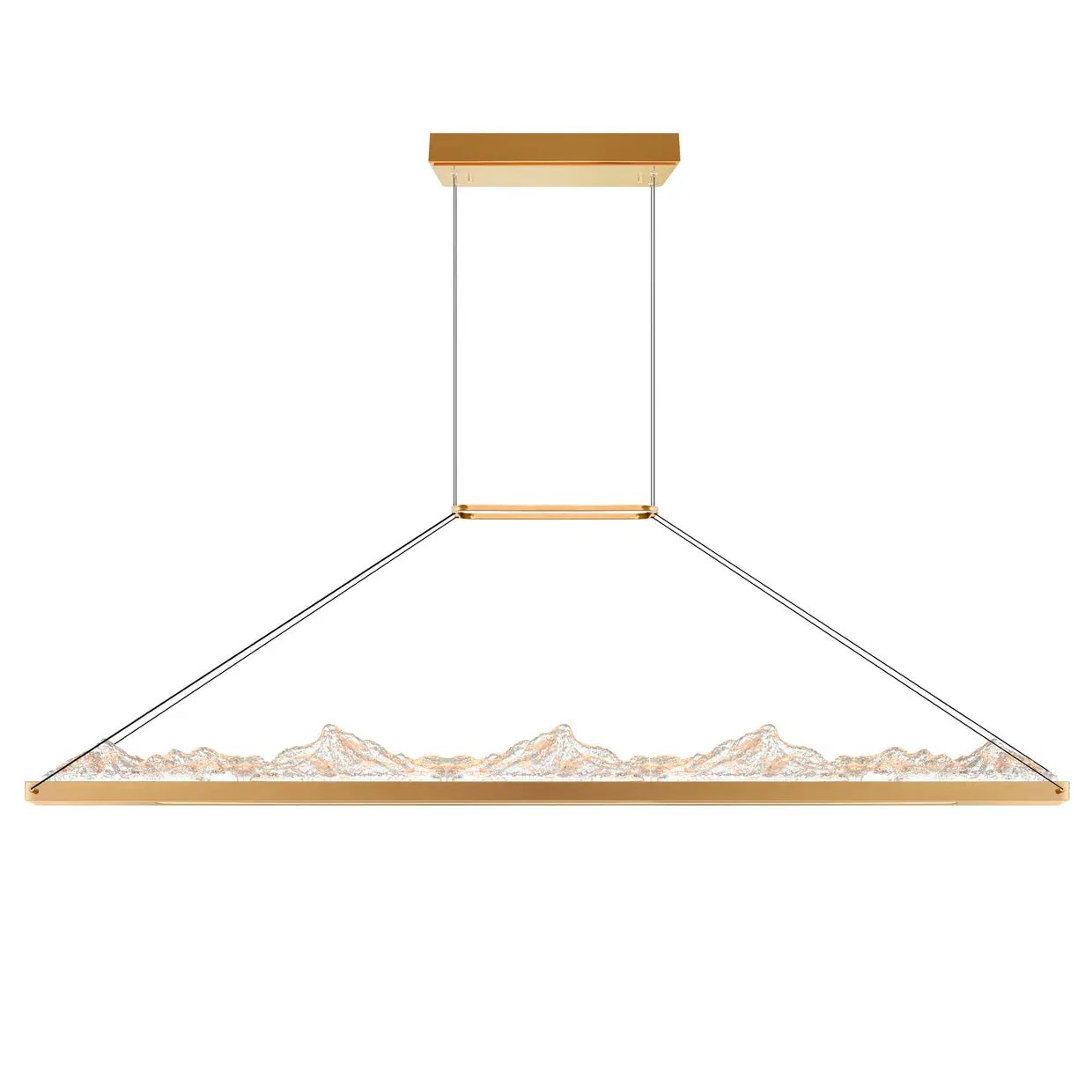 CWI Lighting Himalayas Integrated LED 62" Chandelier with Handcrafted Glass by CWI Lighting