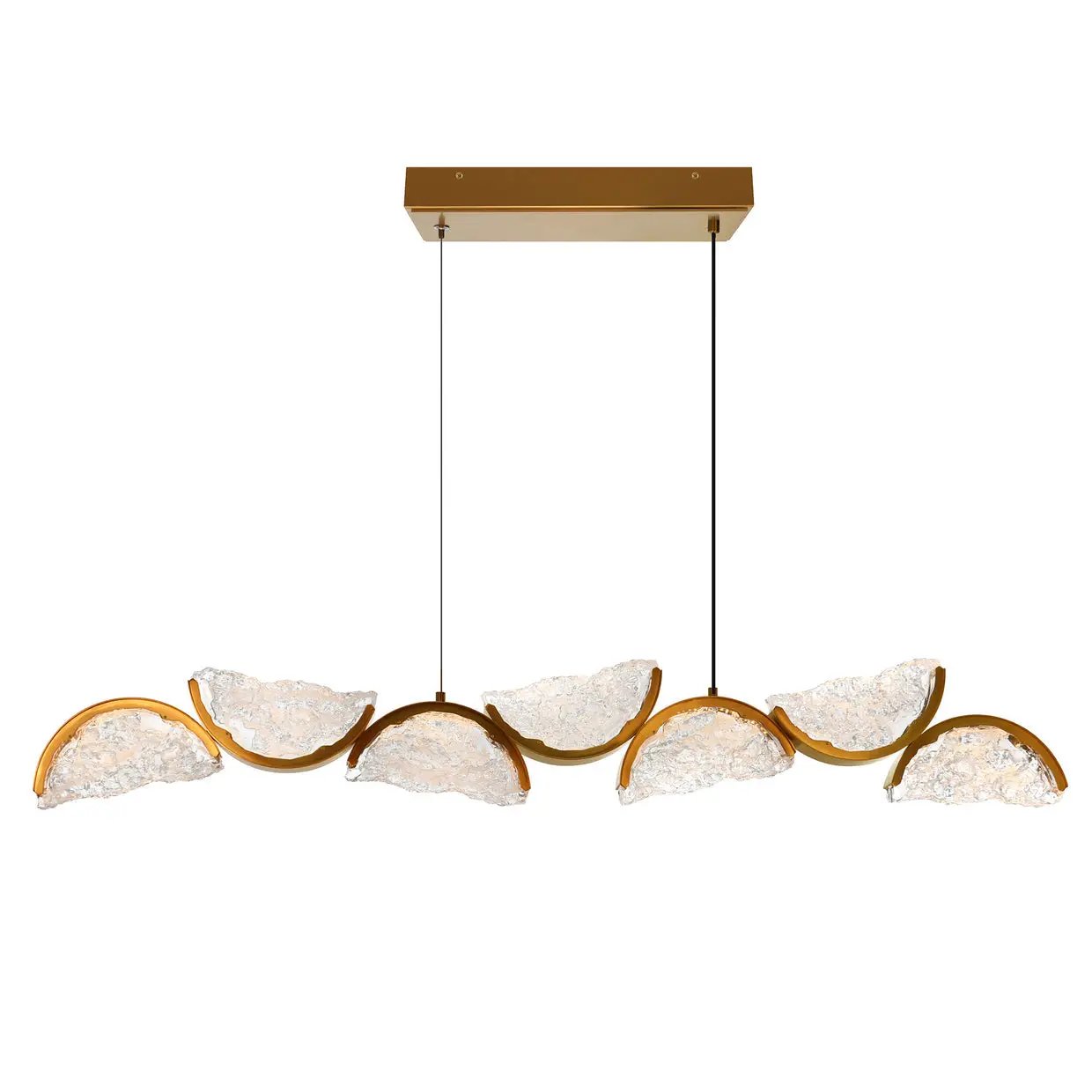 CWI Lighting Moon Integrated LED 54" Chandelier with Handcrafted Glass by CWI Lighting