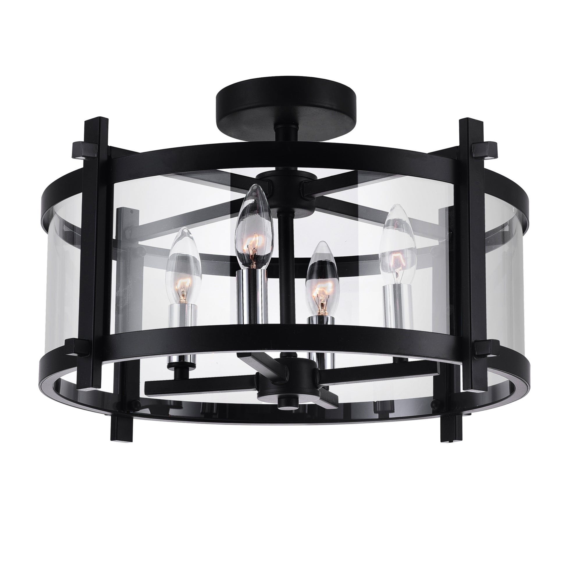 black flush mount light