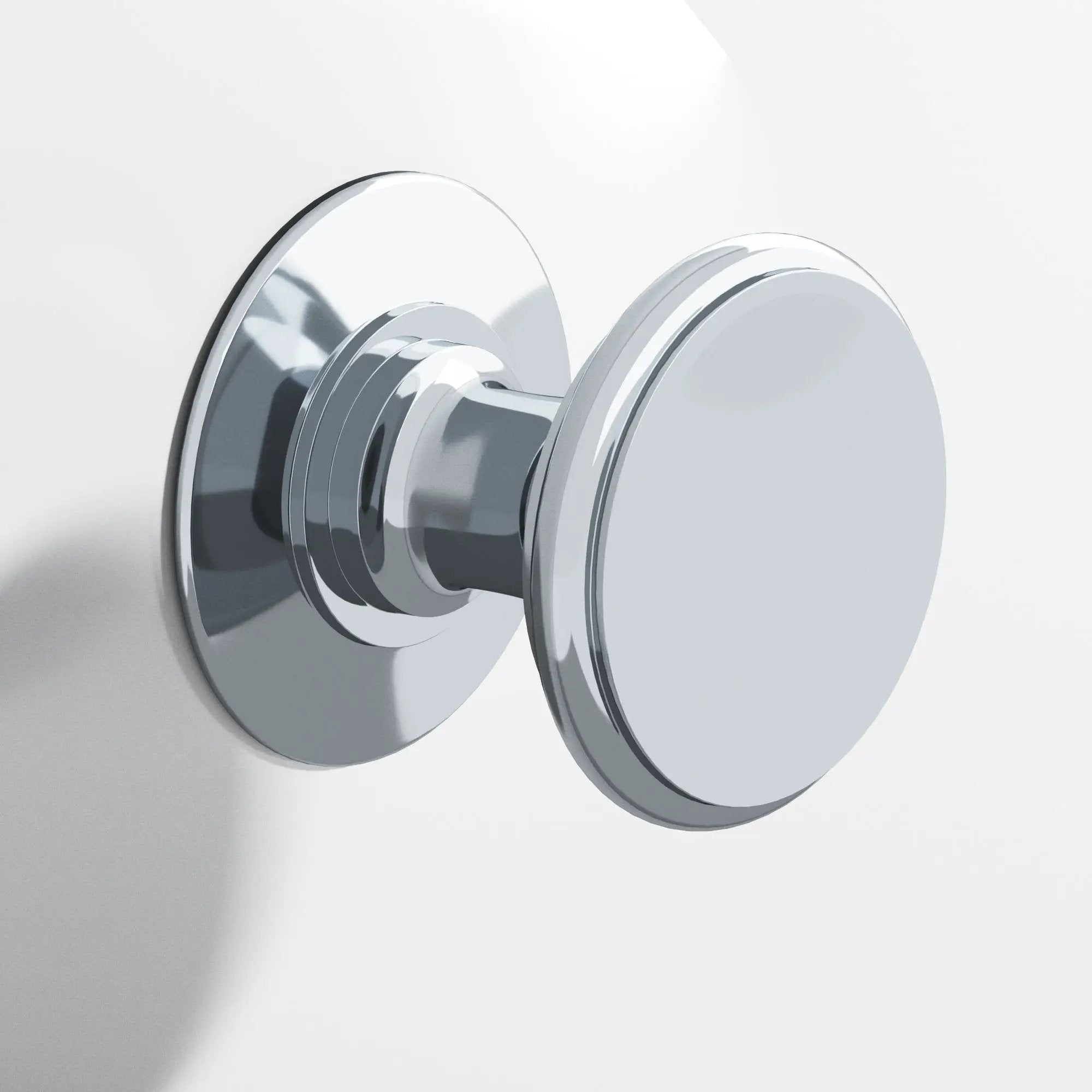 polished chrome cabinet knob