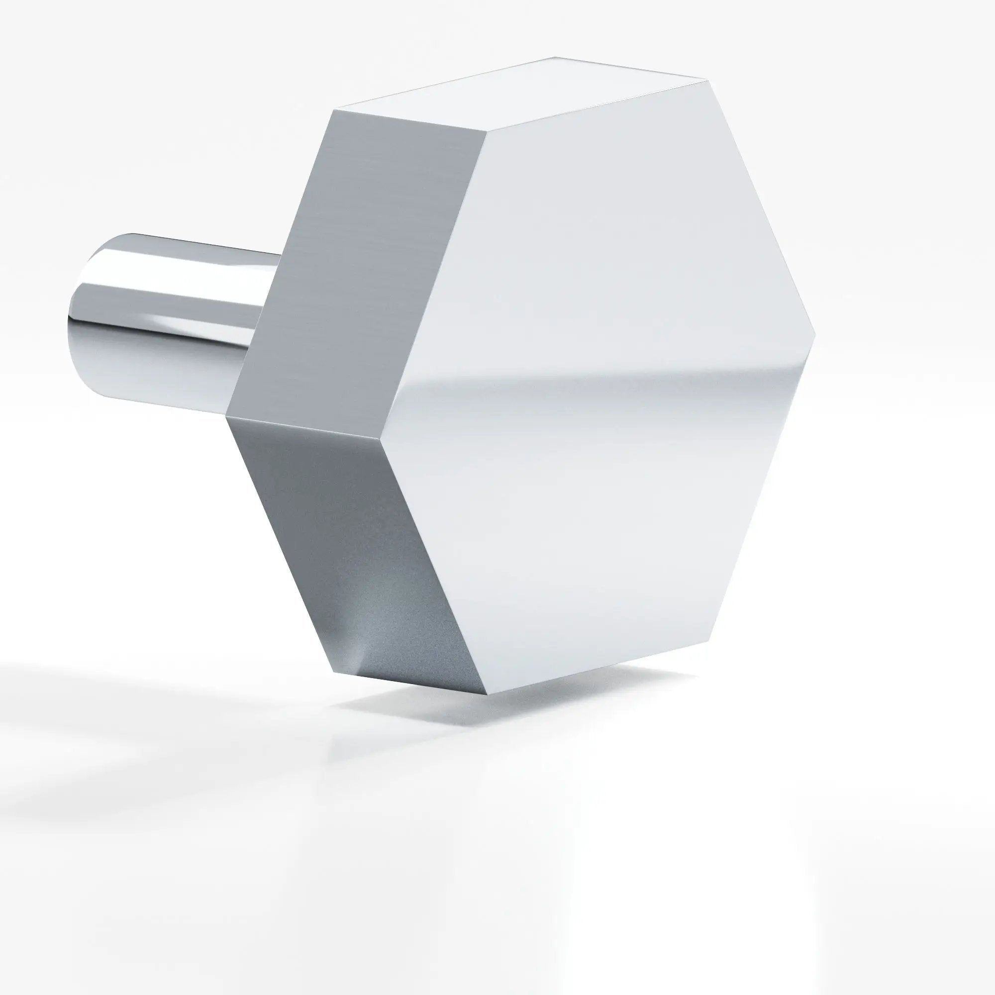 polished chrome cabinet knob
