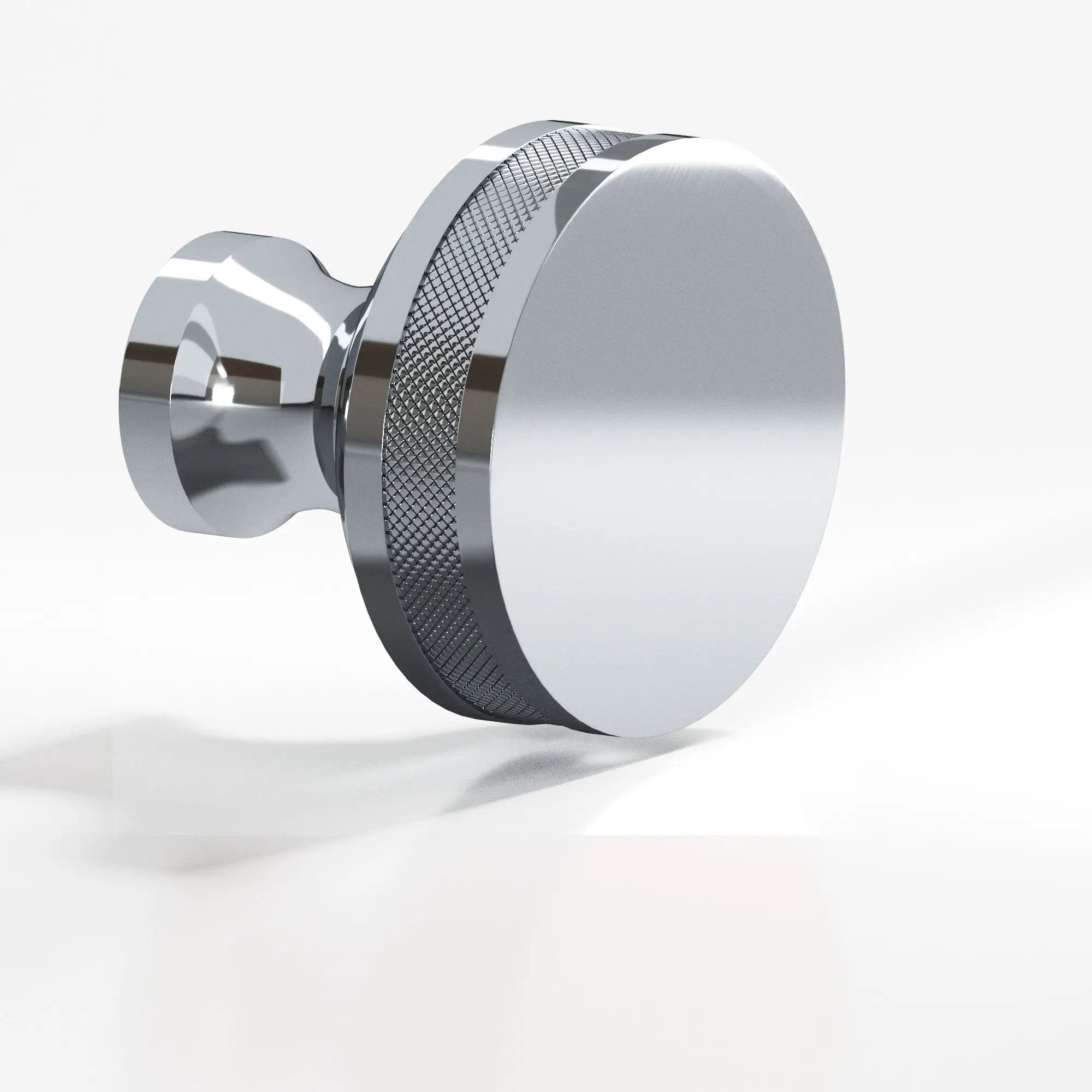 polished chrome cabinet knob