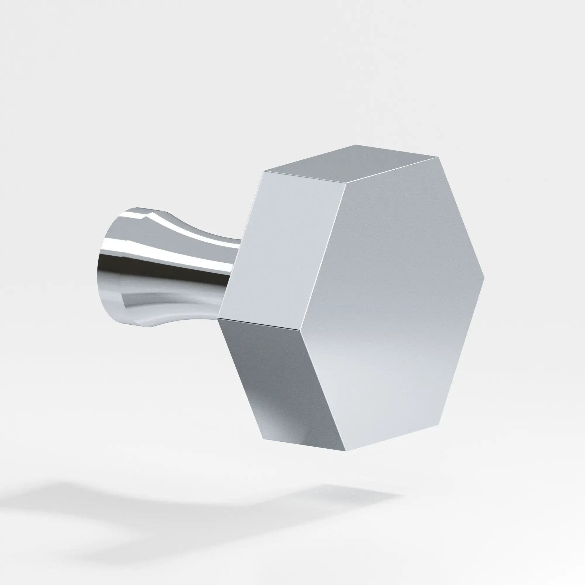 polished chrome cabinet knob
