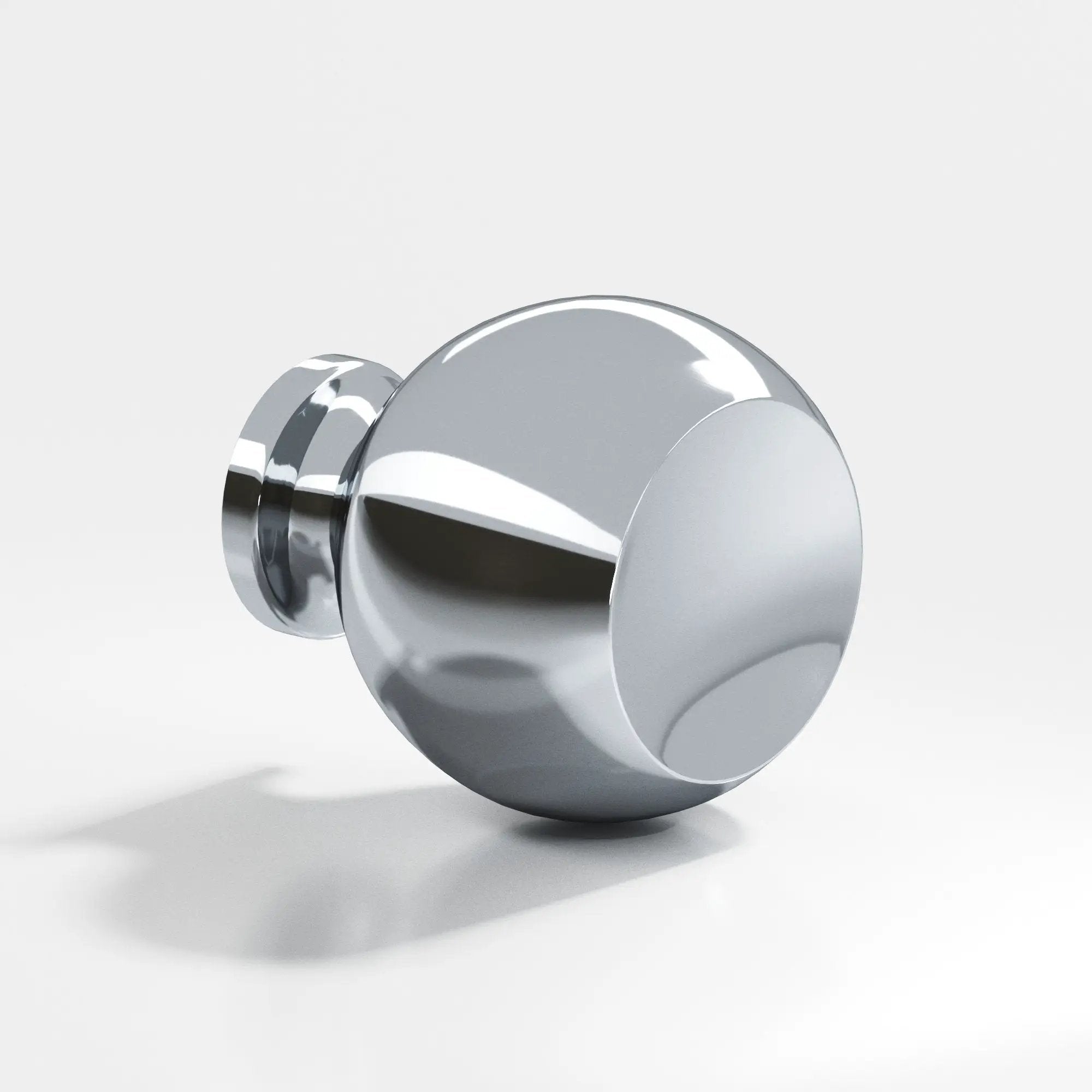 polished chrome cabinet knob