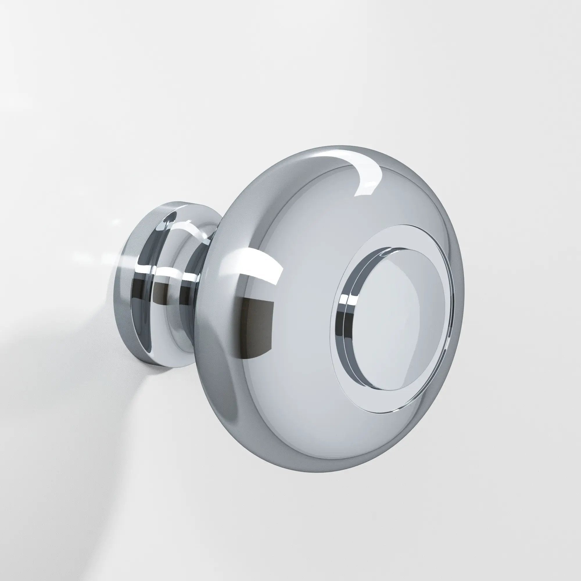 polished chrome cabinet knob