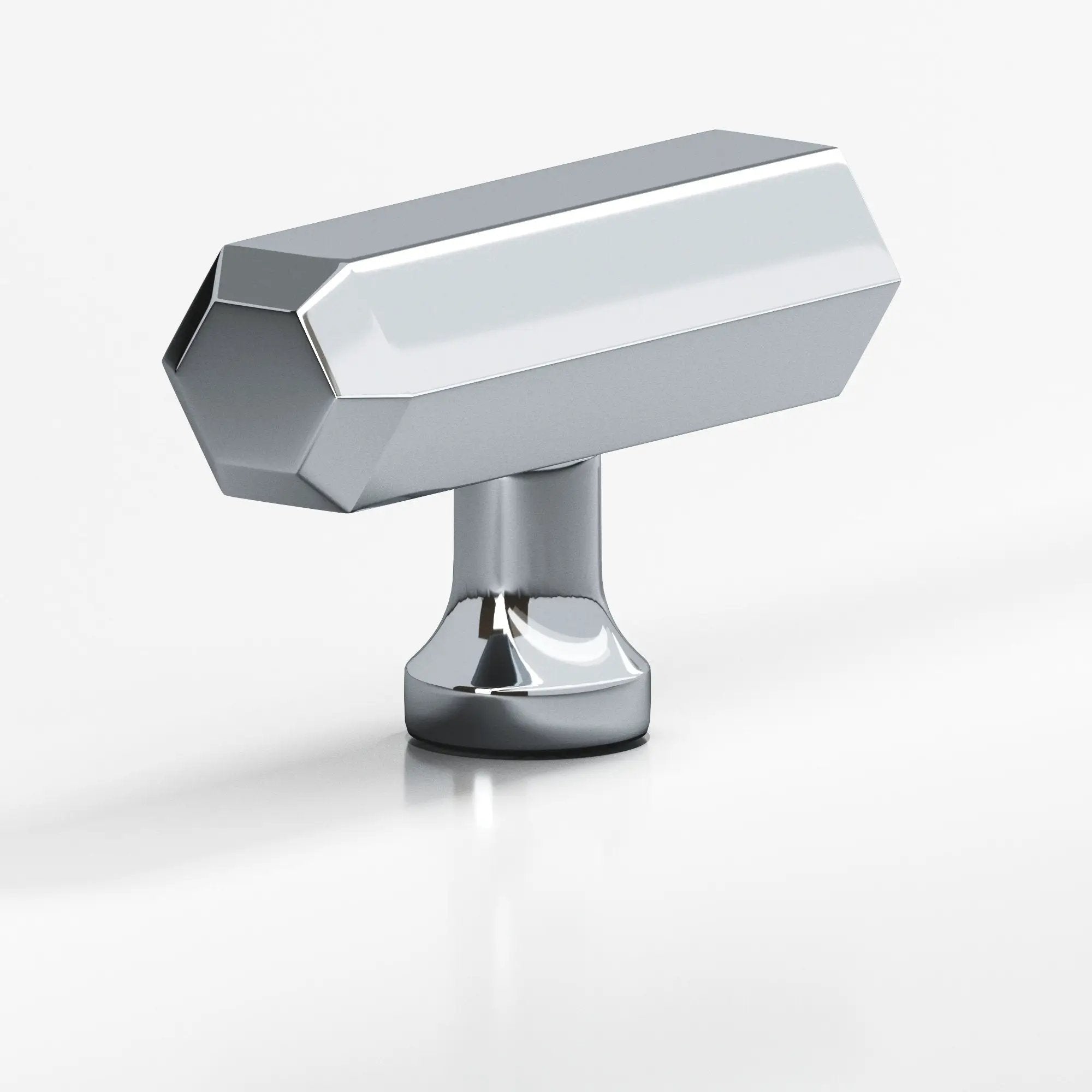 polished chrome cabinet knob