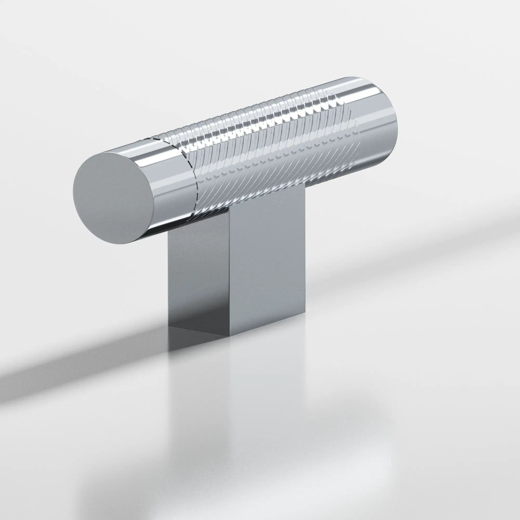 polished chrome cabinet knob
