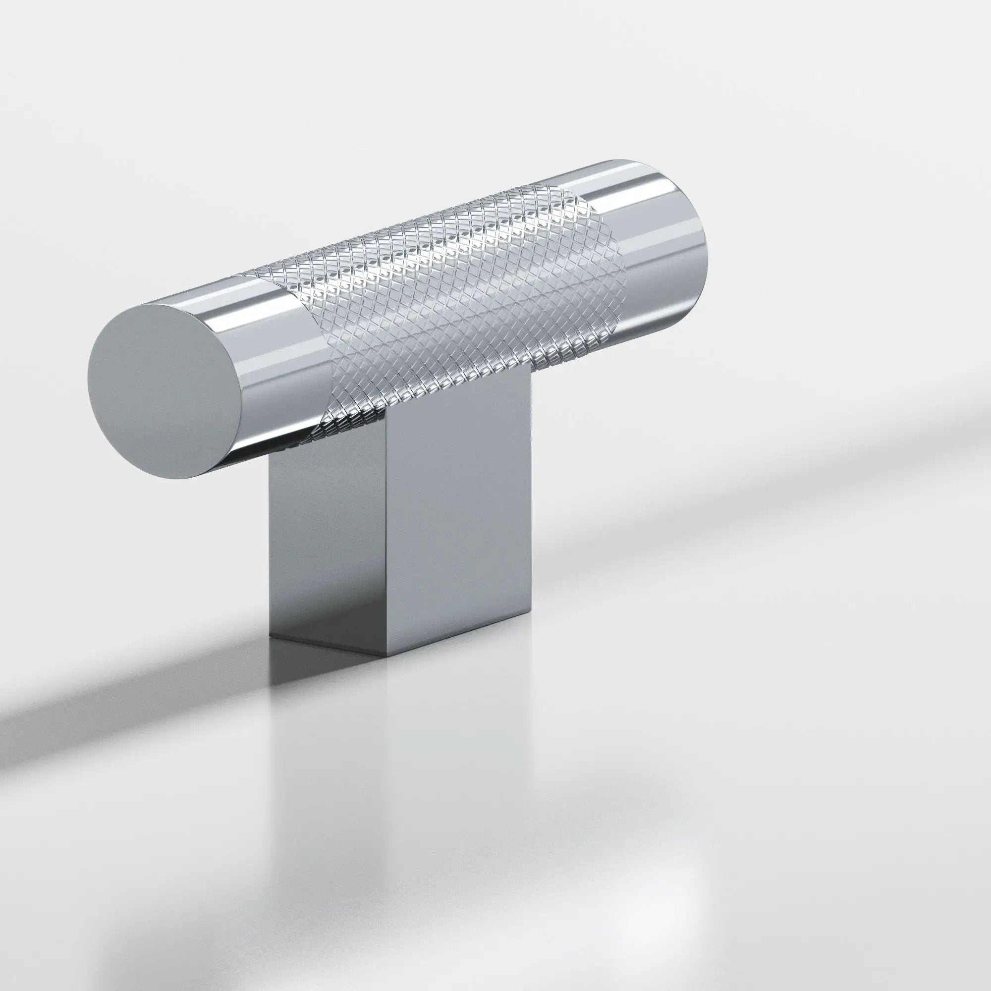polished chrome cabinet knob