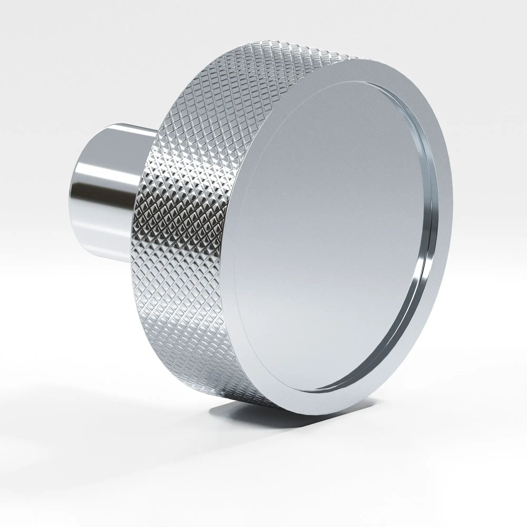 polished chrome cabinet knob