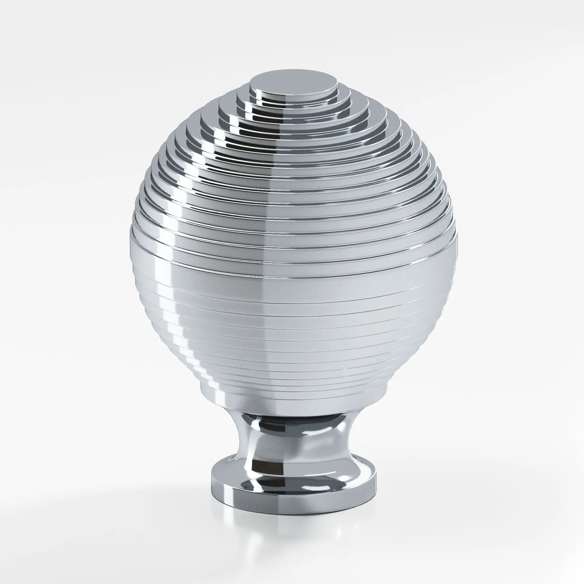 polished chrome cabinet knob