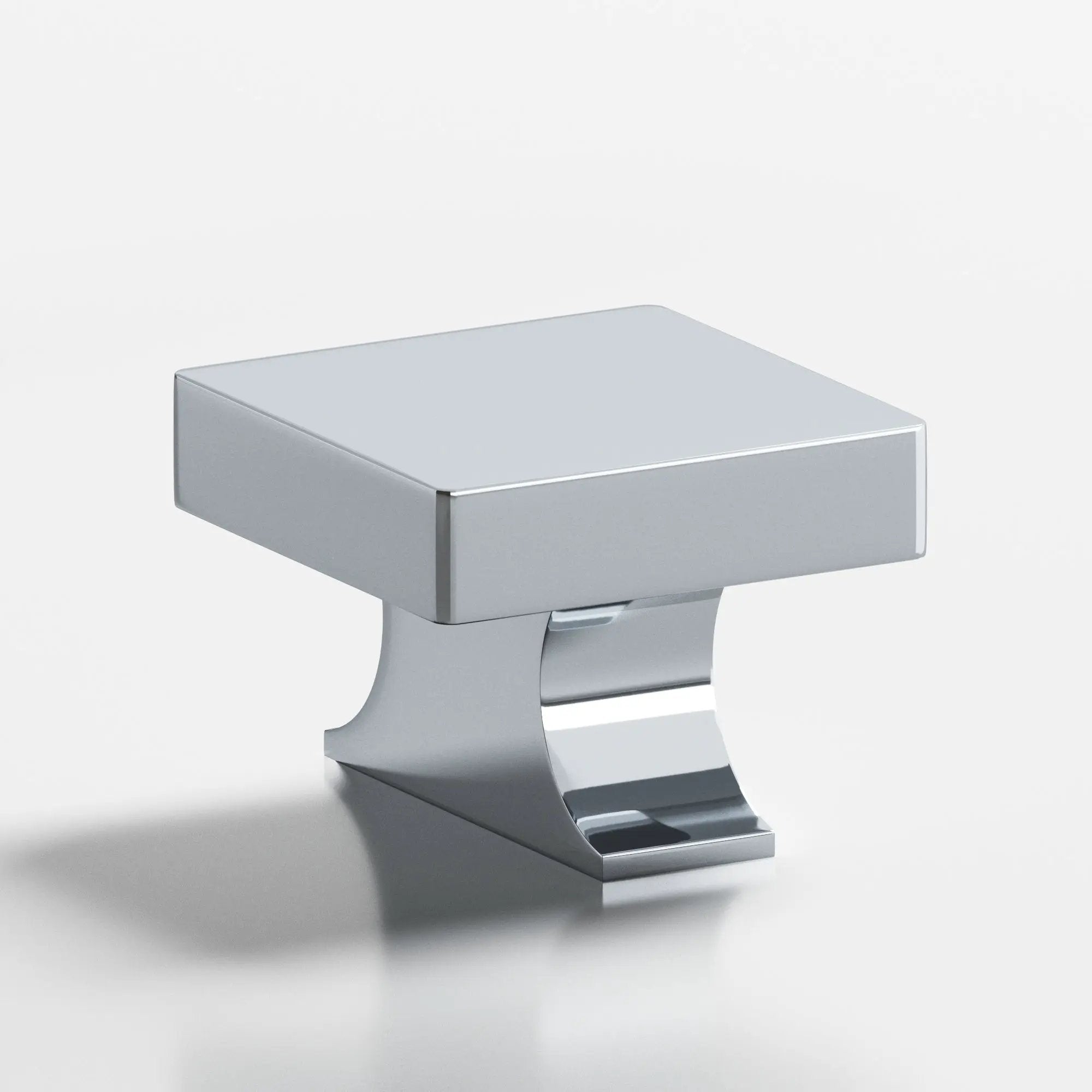 polished chrome cabinet knob