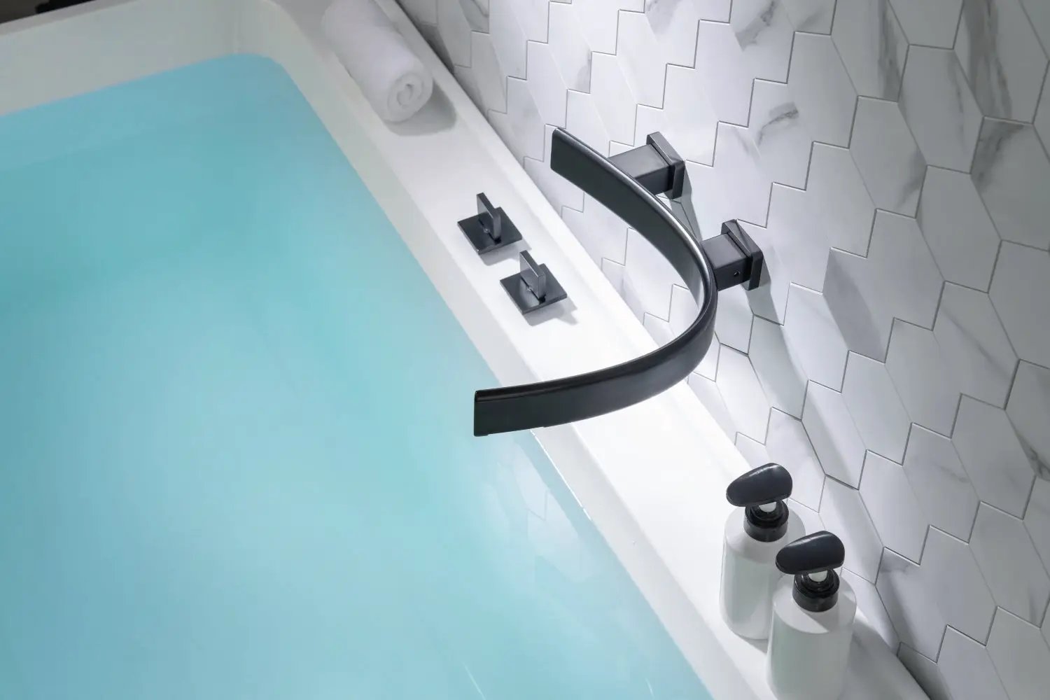 matte black tub spout