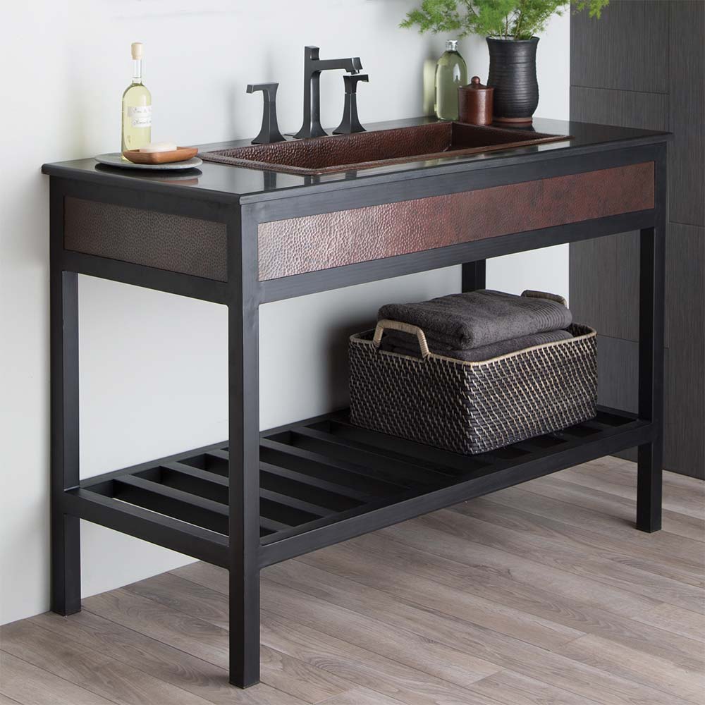 antique copper vanity