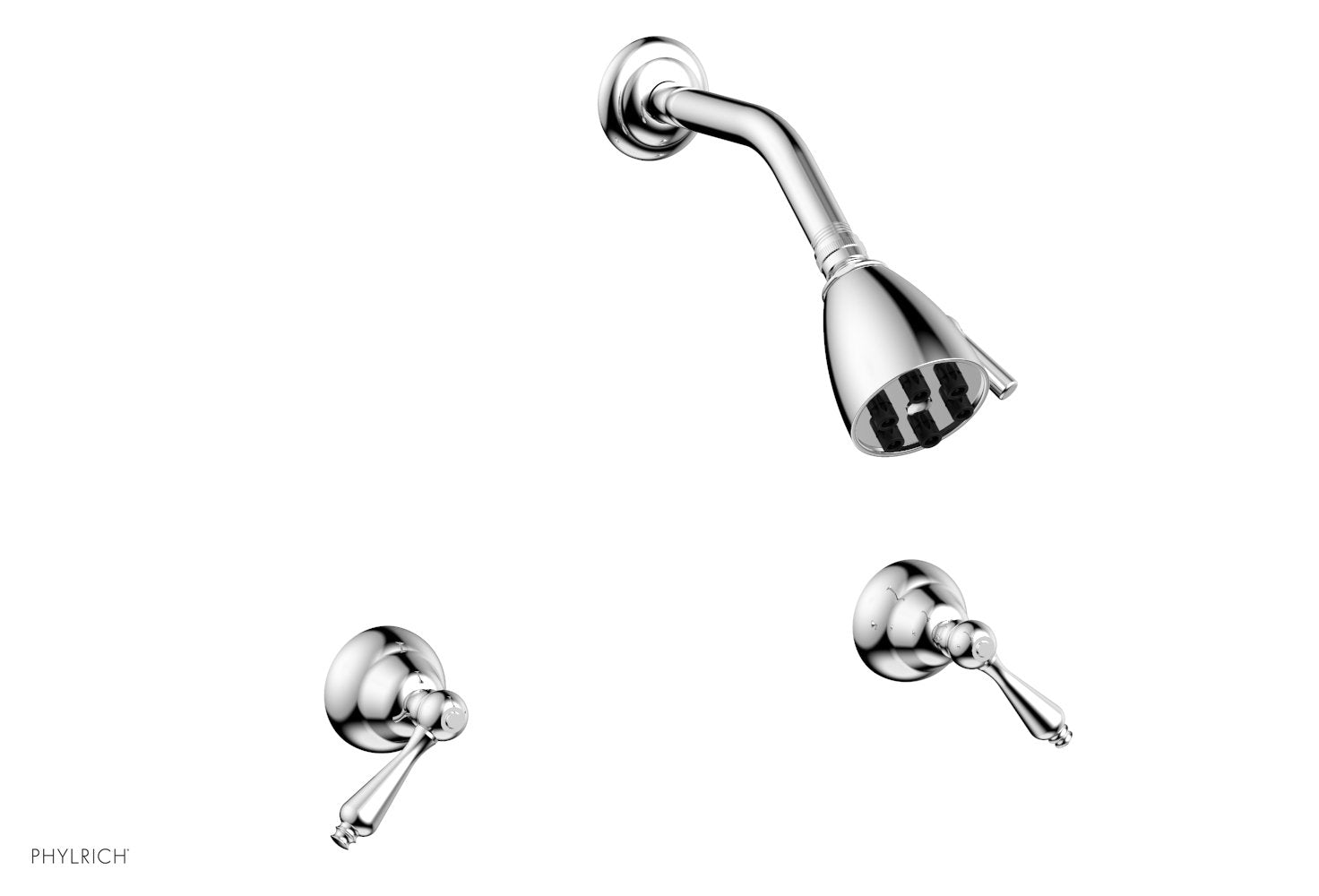 polished chrome shower set