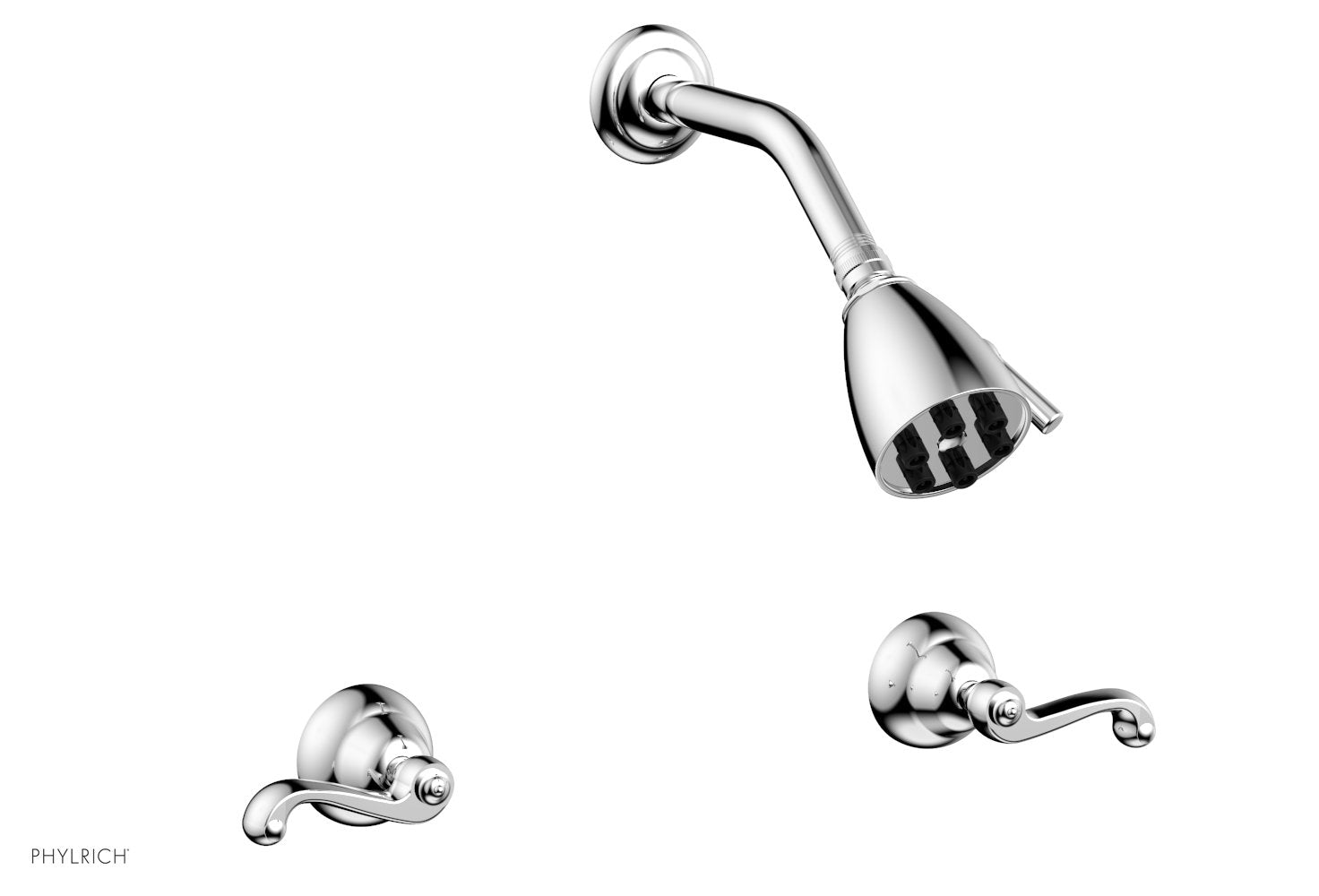 polished chrome shower set