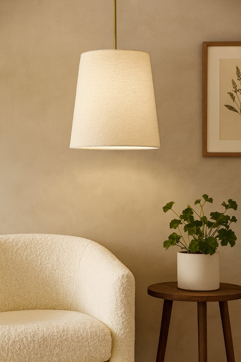 aged brass pendant light