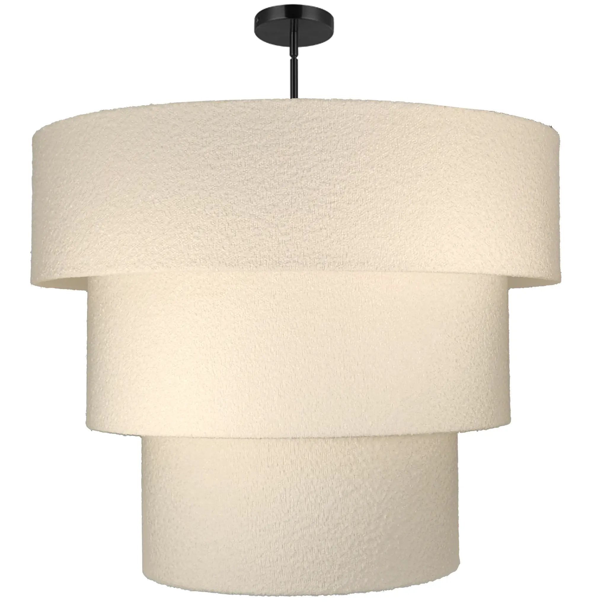 Dainolite 9 Light Incandescent Pendant Light with Boucle Fabric Shade by Dainolite