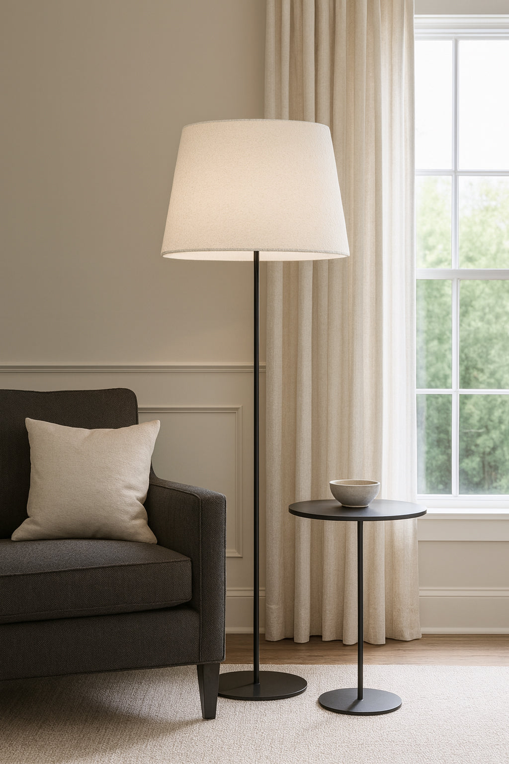 matte black floor lamp