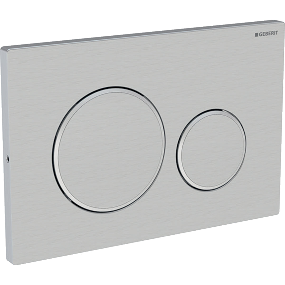 brushed nickel with polished accent actuator plate