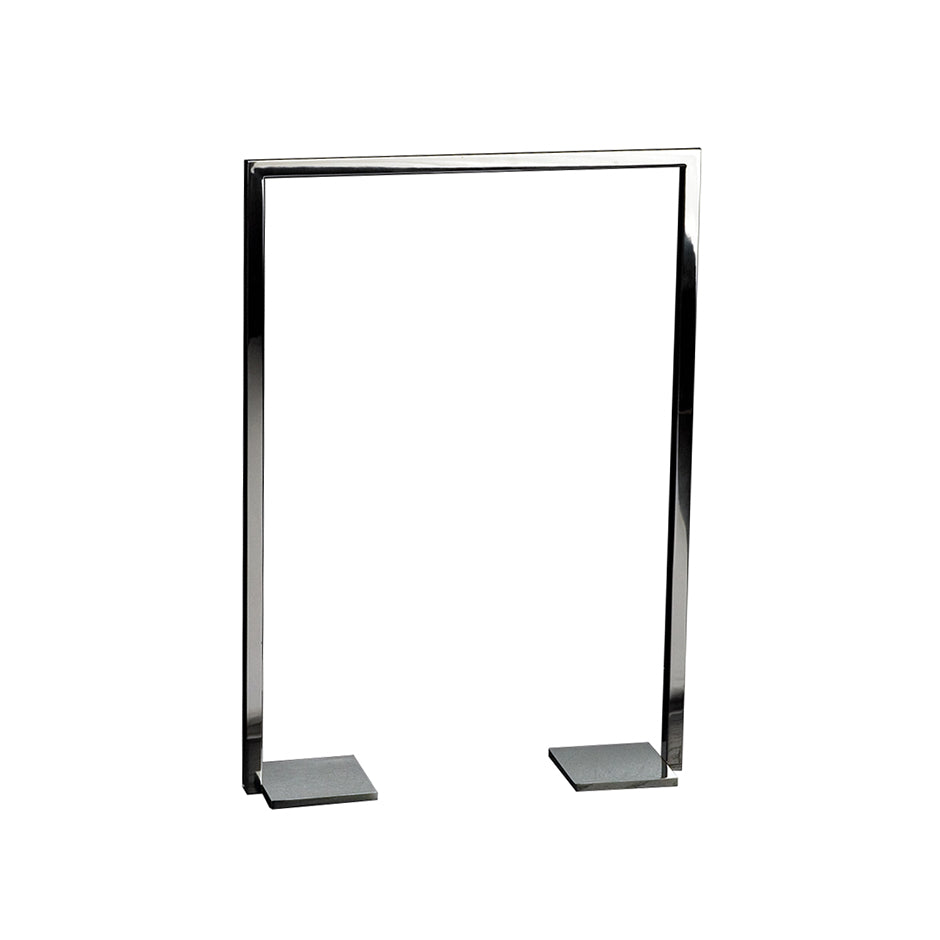polished stainless steel towel stand