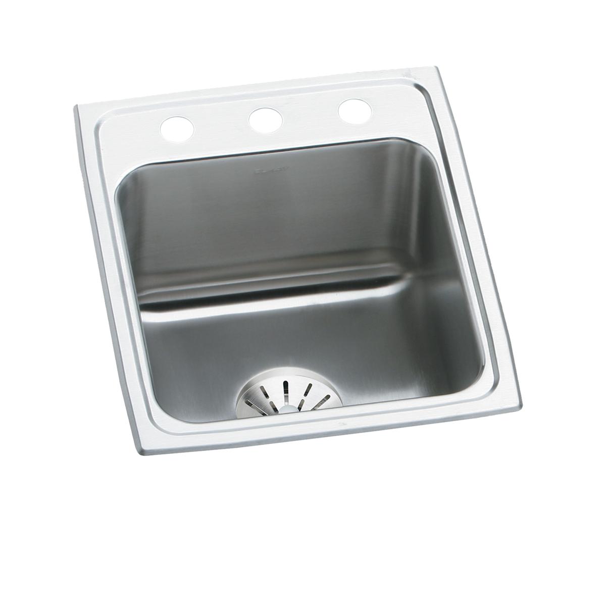 Elkay Lustertone Classic 17" x 22" x 10-1/8" Single Bowl Drop-in Sink with Perfect Drain