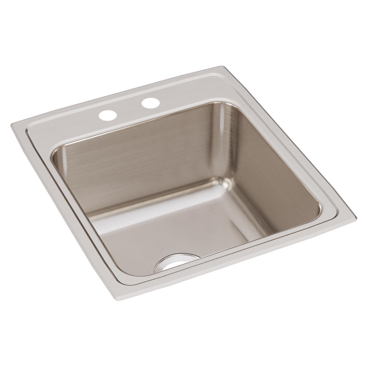 Elkay Lustertone Classic 19-1/2" x 22" x 10-1/8" Single Bowl Drop-in Sink with Quick-clip