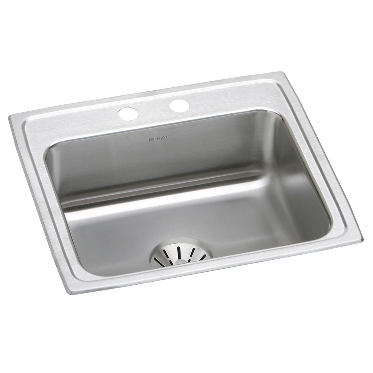 Elkay Lustertone Classic 22" x 19-1/2" x 10-1/8" Single Bowl Drop-in Sink with Perfect Drain