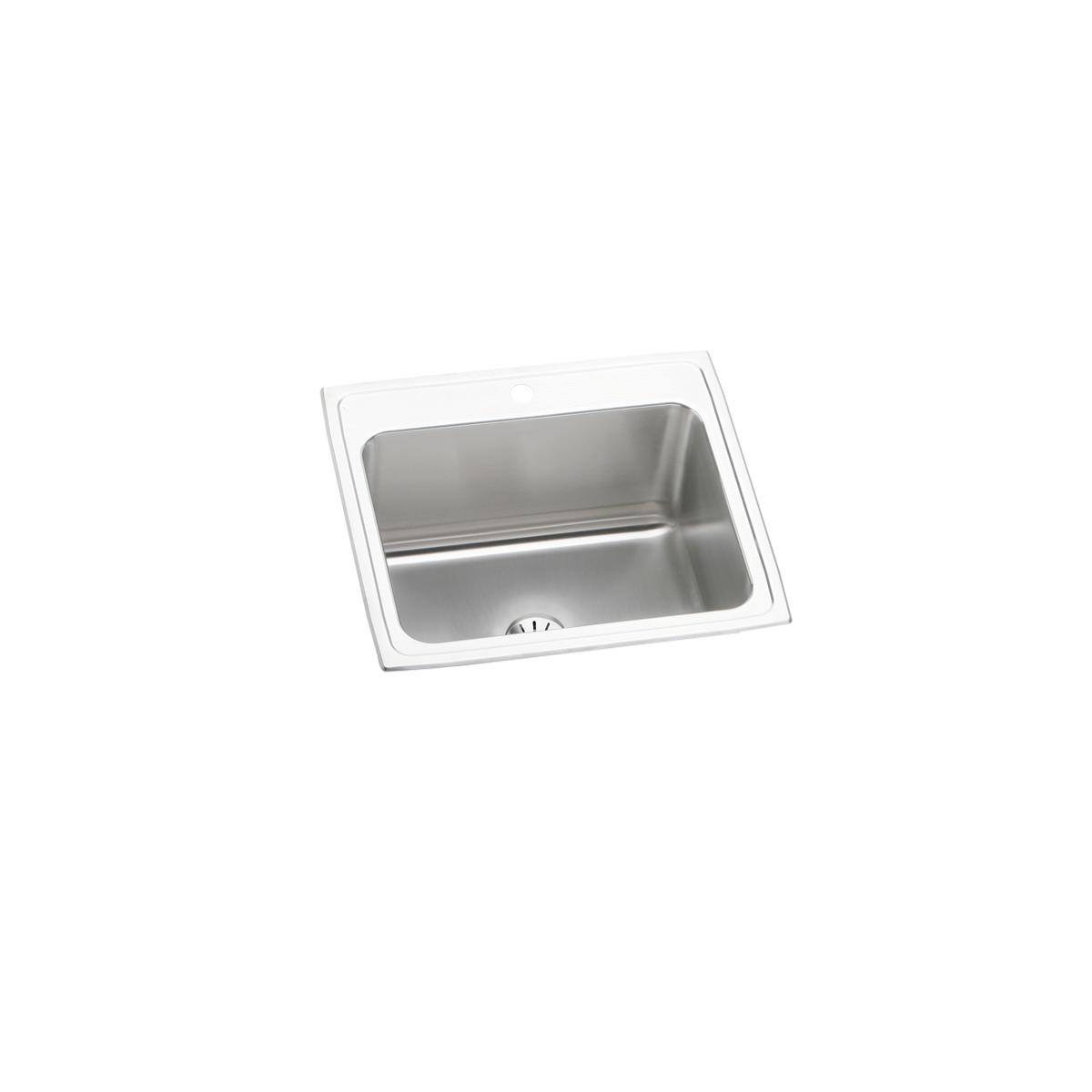 Elkay Lustertone Classic 25" x 22" x 10-3/8" Single Bowl Drop-in Sink with Perfect Drain
