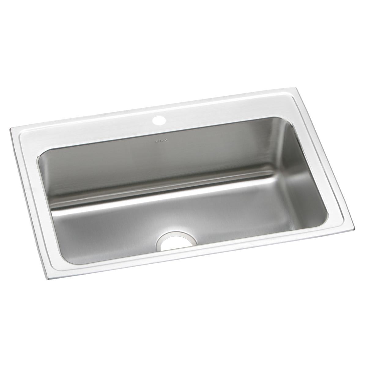 Elkay Lustertone Classic 33" x 22" x 10-1/8" Single Bowl Drop-in Sink with Quick-clip