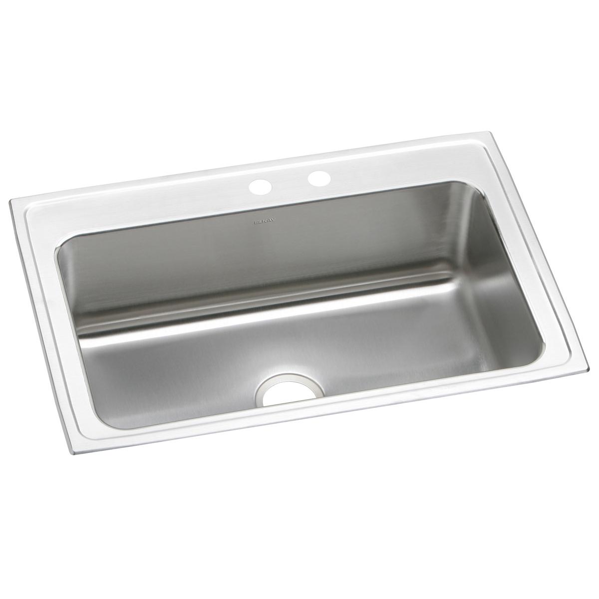 Elkay Lustertone Classic 33" x 22" x 10-1/8" Single Bowl Drop-in Sink with Quick-clip