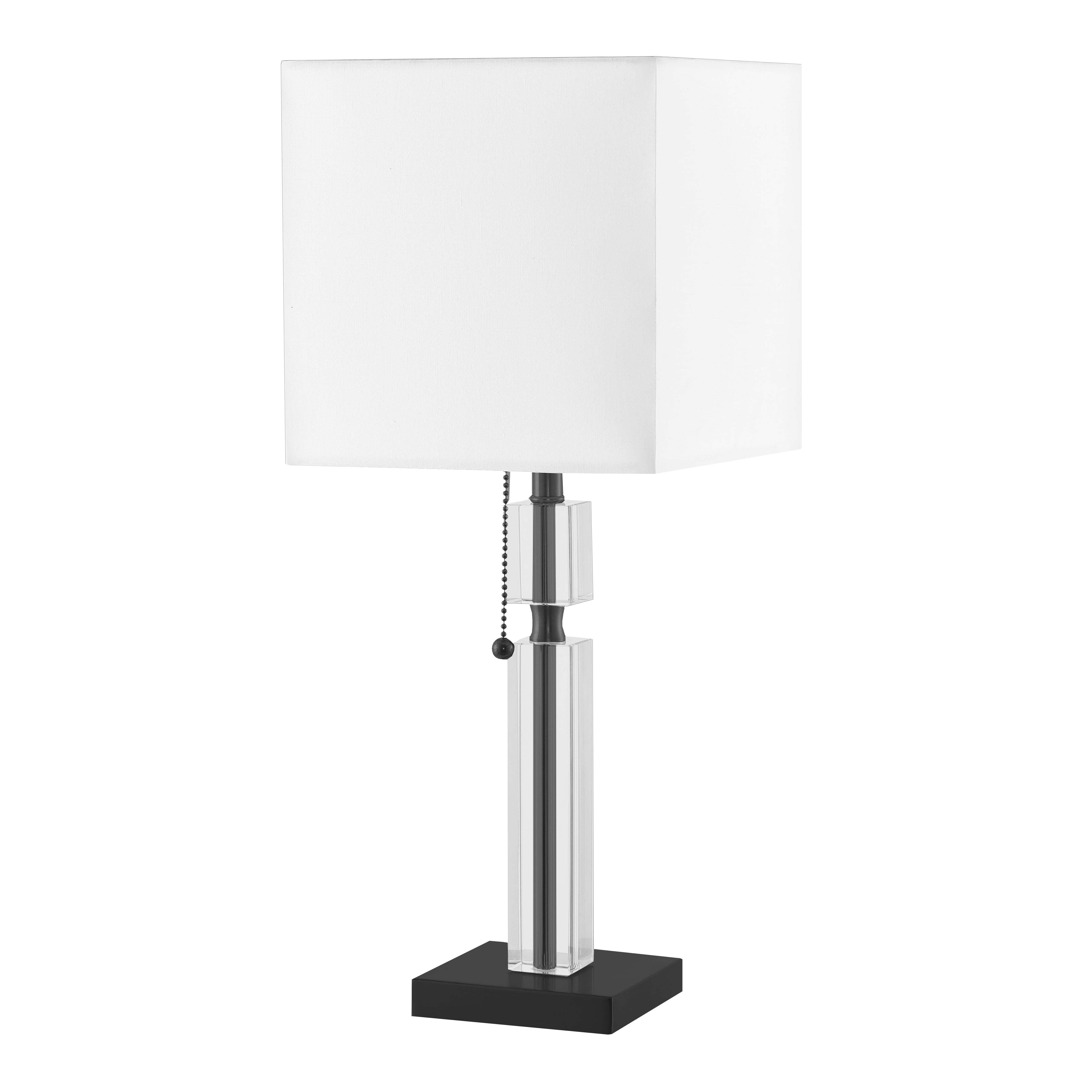 Dainolite 1 Light Incandescent Table Lamp with White Shade