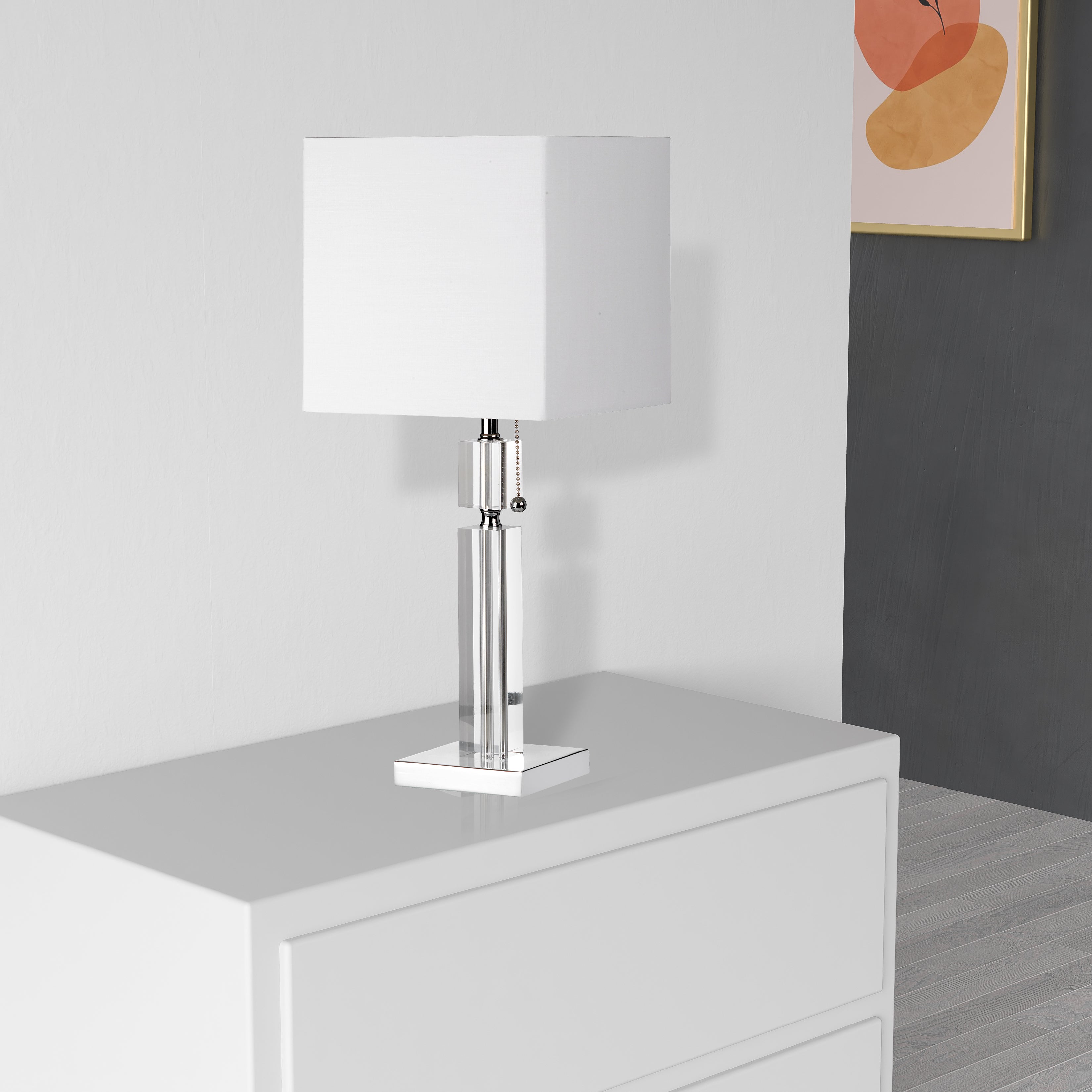 polished chrome table lamp