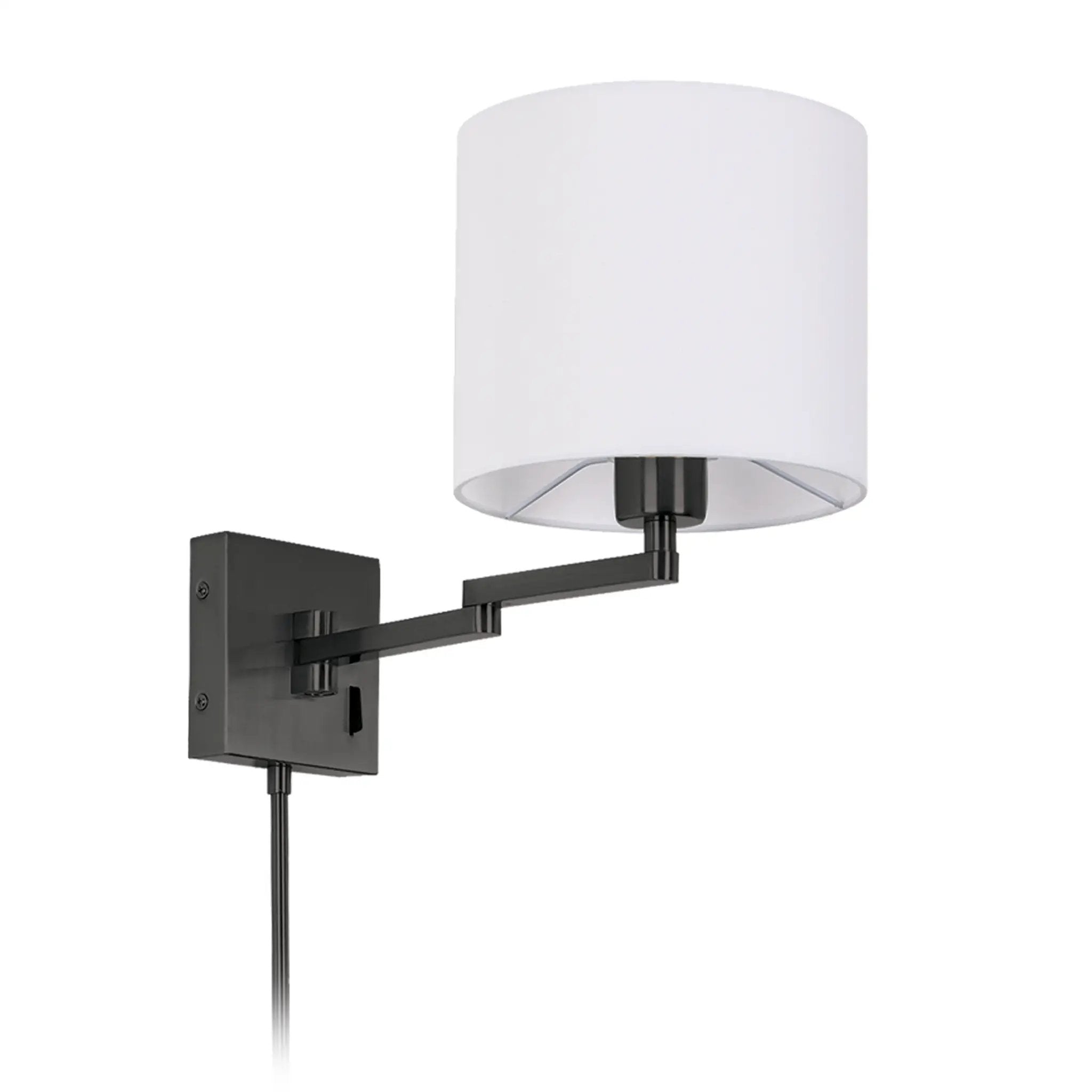 Dainolite 1 Light Double Swing Arm Wall Lamp with White Shade by Dainolite