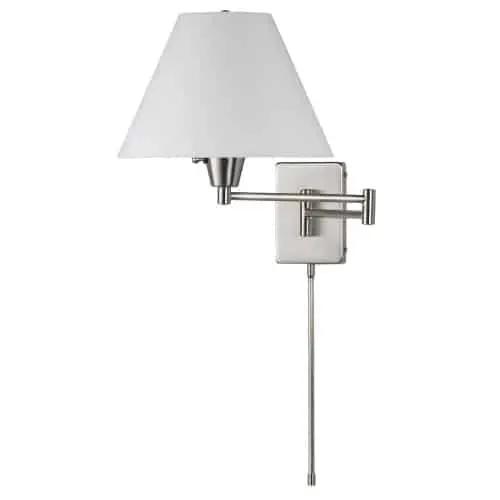 satin chrome wall sconce