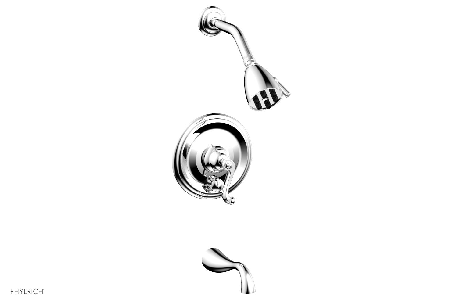 polished chrome shower set