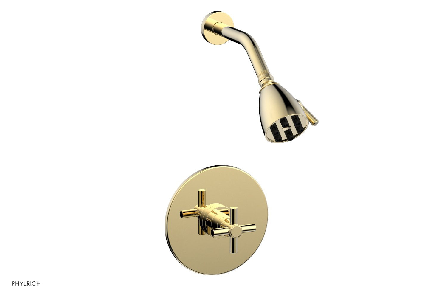 Phylrich BASIC Pressure Balance Shower Set - Tubular Cross Handle