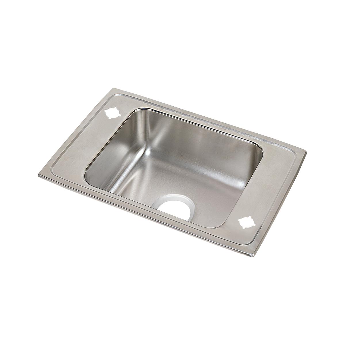 Elkay Lustertone Classic 31" x 19-1/2" x 7-5/8" 2LM-Hole Single Bowl Drop-in Classroom Sink