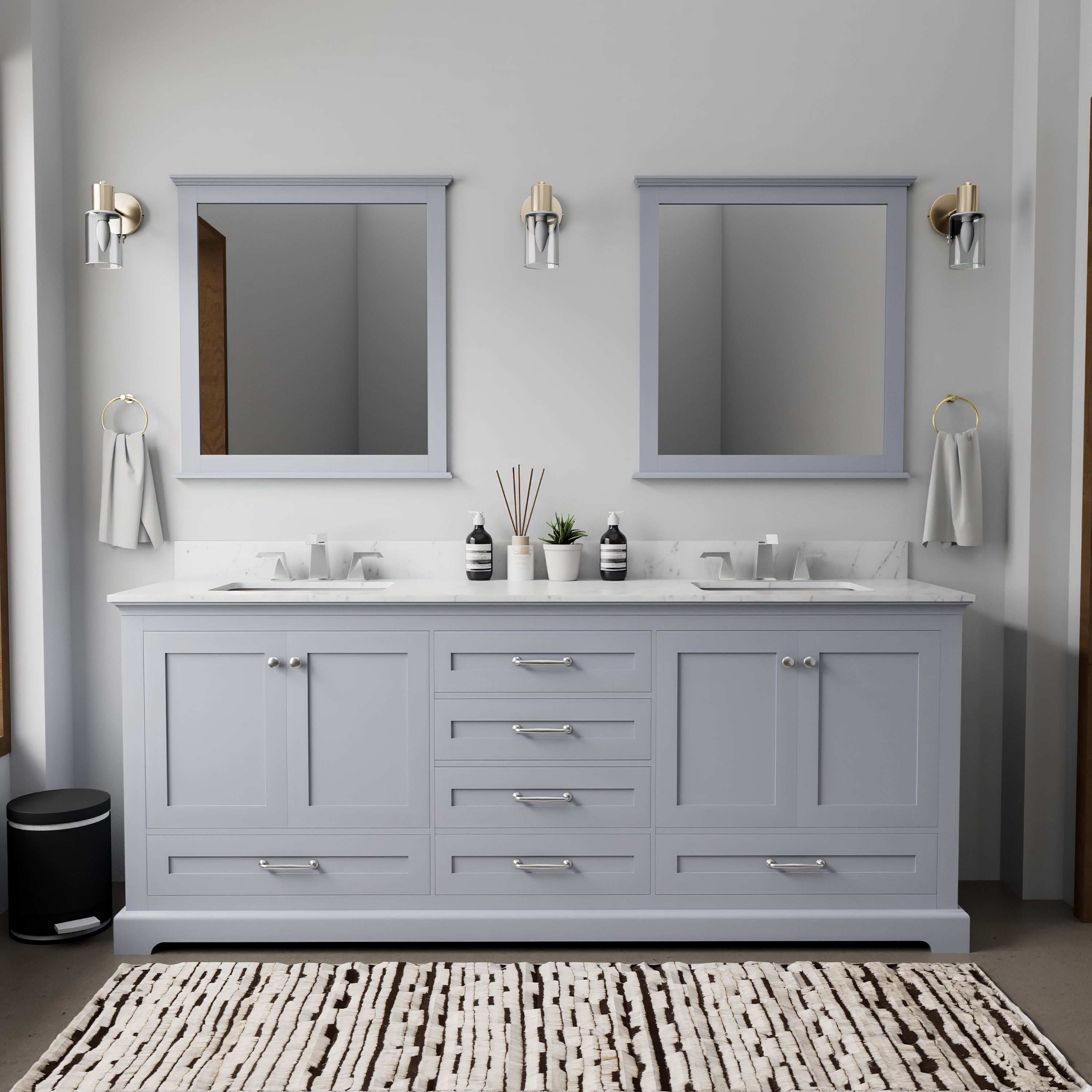 dark grey vanity