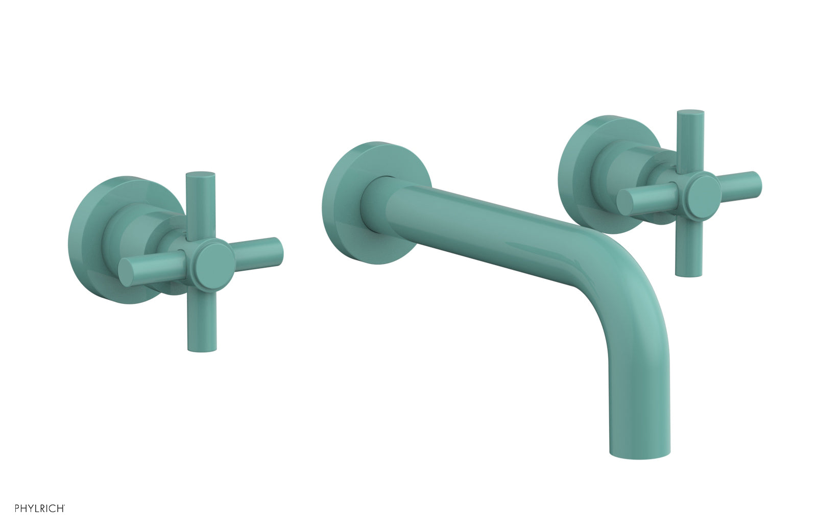 Phylrich BASIC Wall Lavatory Set 7 1/2" Spout - Tubular Cross Handles