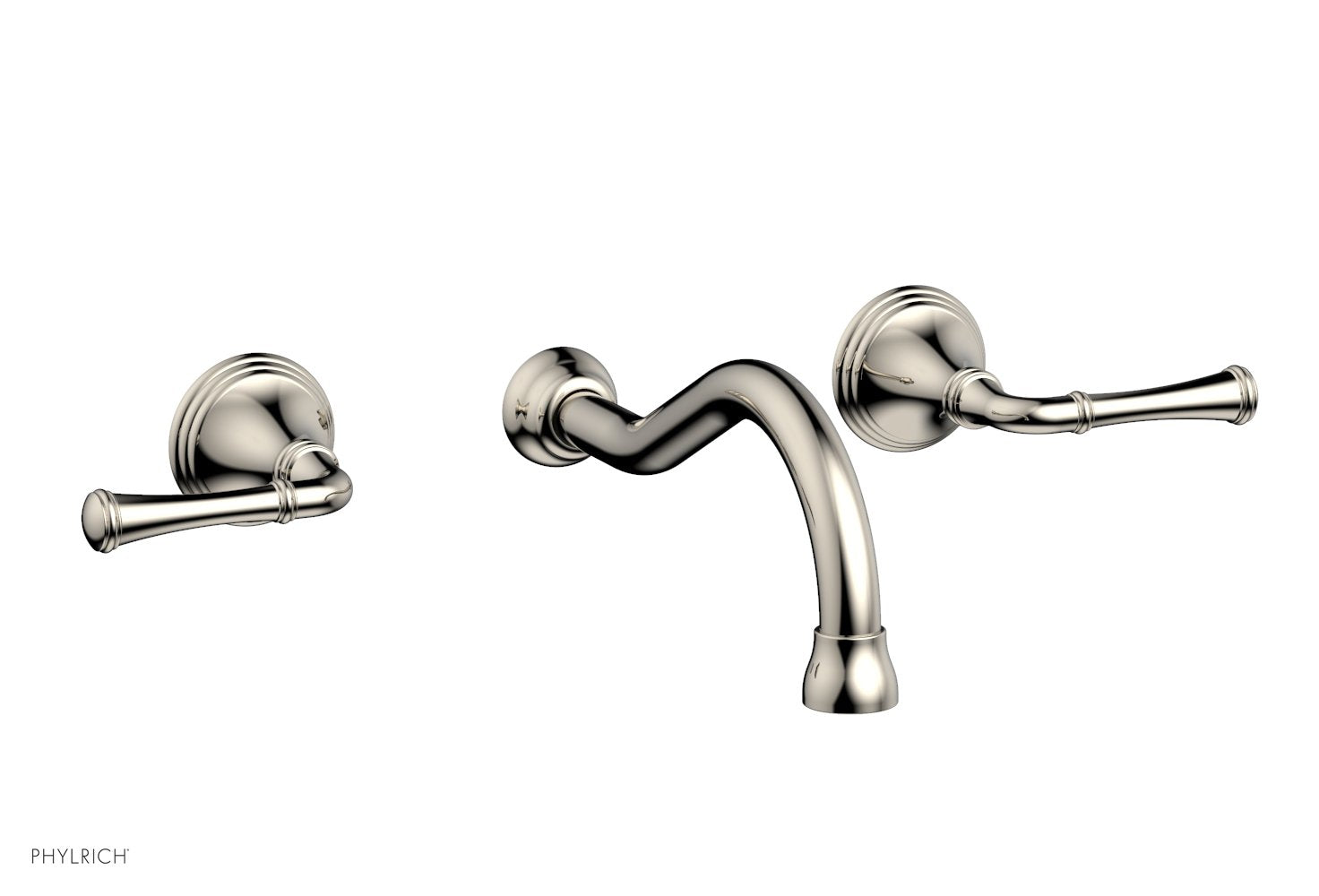 Phylrich 3RING Wall Lavatory Set - Straight Lever Handles