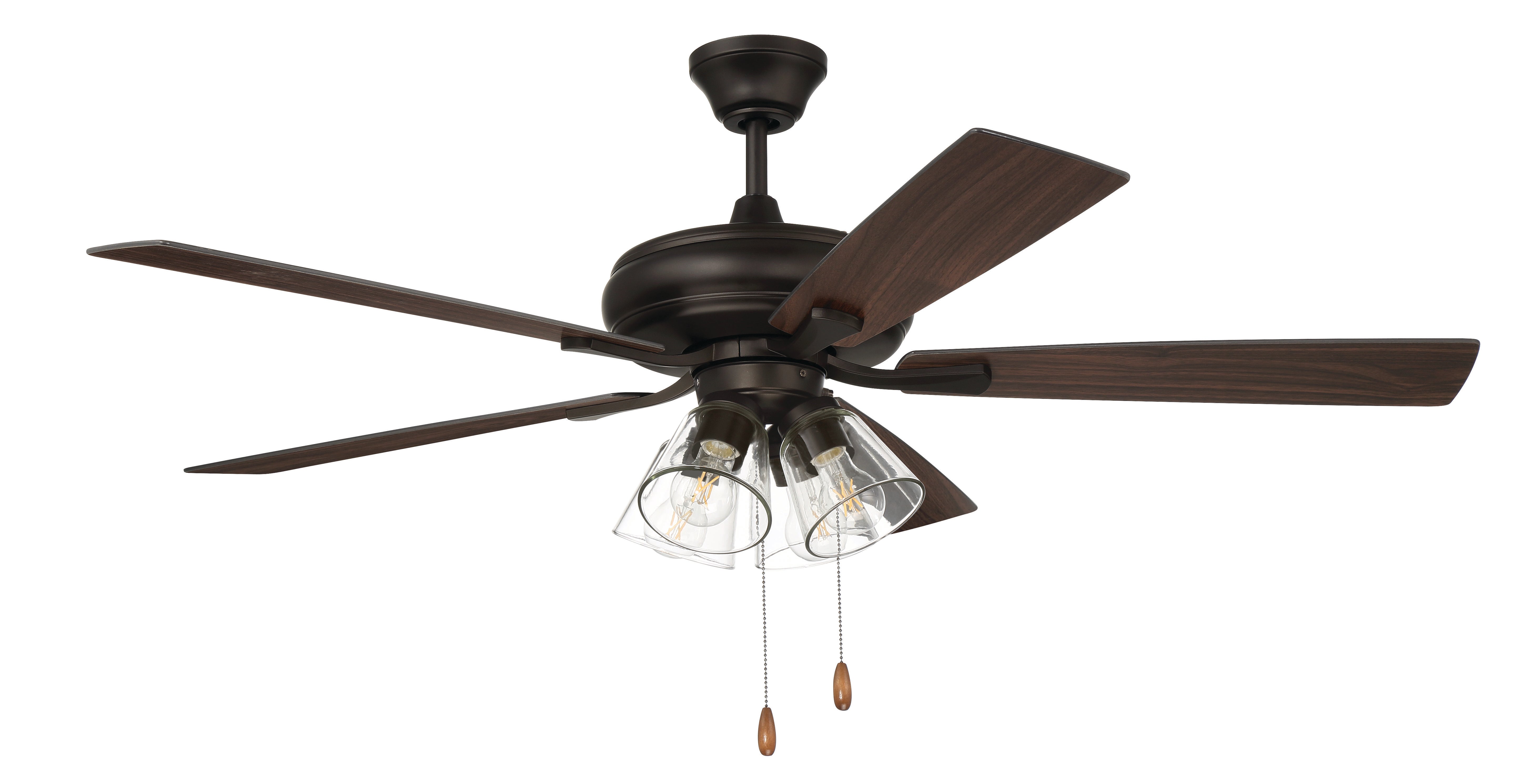 Craftmade Eos 52" 5-Blade Clear 4 Light Ceiling Fan